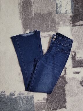 Lucky Brand Flare Frayed Hem Jeans